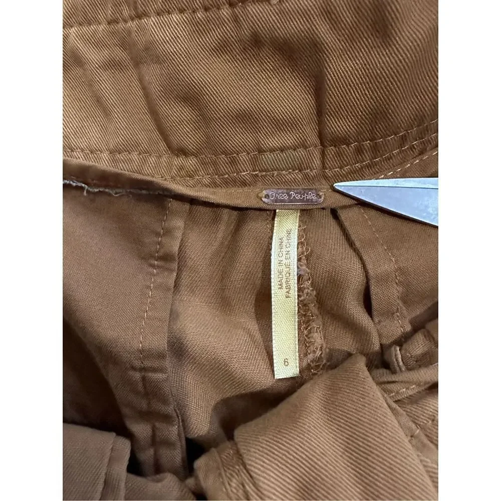 Free People Khaki High‎ Rise Pleated Pants – Size 6